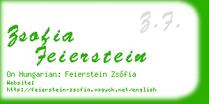 zsofia feierstein business card